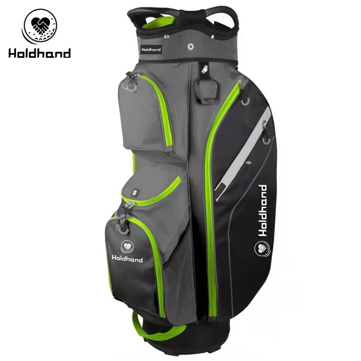 Feather-lite Golf Organizer With 15-tier Club, Isolated Putter Cubby, Seven Hexagonal Accessory Vaults, Hydro-cool Beverage Case, Posture-perfecting Strap, And Weather-lock Lid.