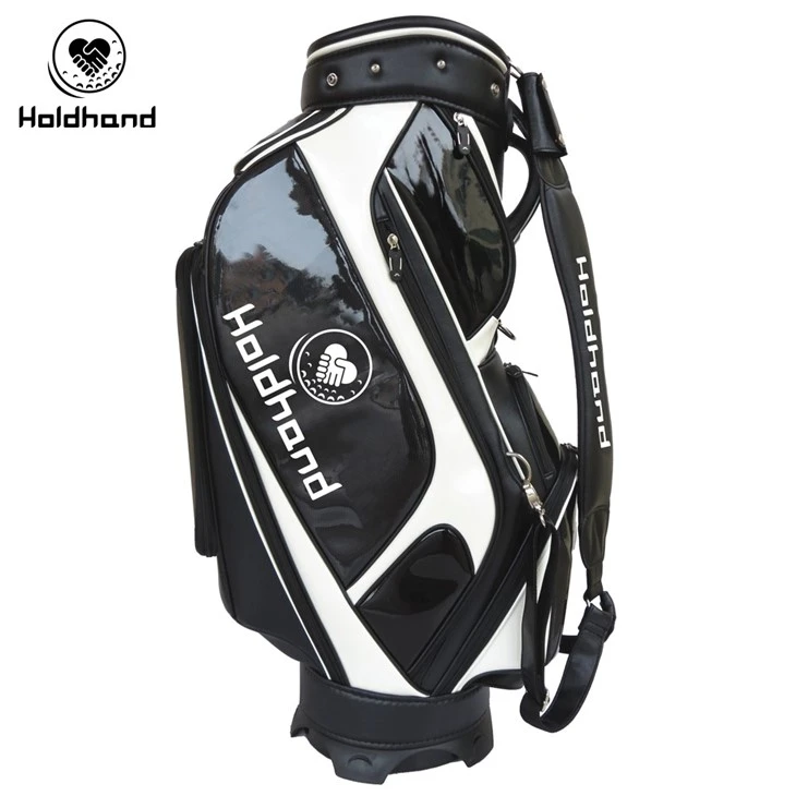 OEM Custom Embroidery Logo Black PU Leather Golf Staff Bag Wholesale Luxury Golf Club Storage Bag best