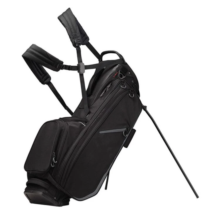 Golf állványtáska, minden fekete üdvözlőnyomtató LOGO