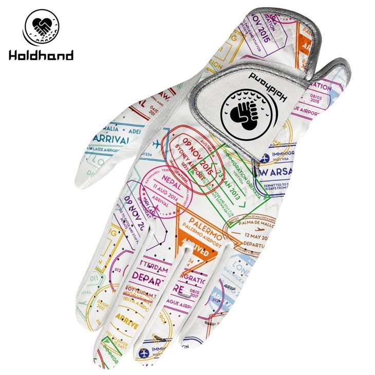OEM Soft Touching Personality Pattern New Design PU Cabretta Golf Gloves